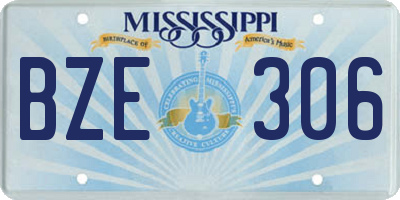 MS license plate BZE306