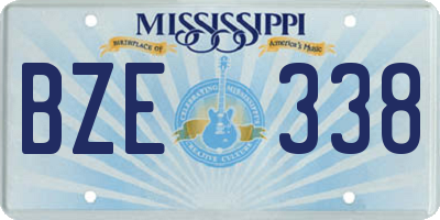 MS license plate BZE338