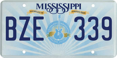 MS license plate BZE339
