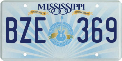 MS license plate BZE369