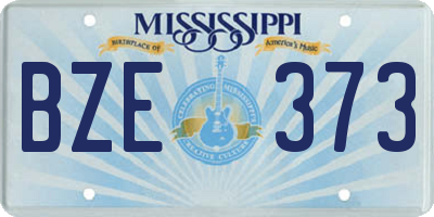 MS license plate BZE373