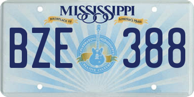 MS license plate BZE388