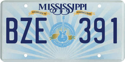 MS license plate BZE391