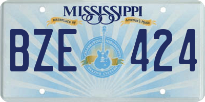 MS license plate BZE424