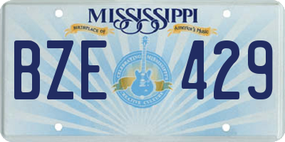 MS license plate BZE429