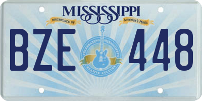 MS license plate BZE448