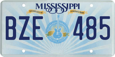 MS license plate BZE485