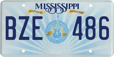 MS license plate BZE486