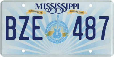 MS license plate BZE487
