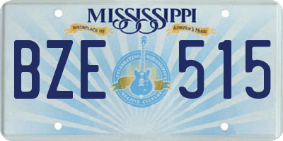 MS license plate BZE515