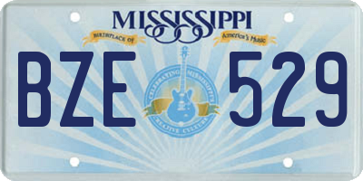 MS license plate BZE529