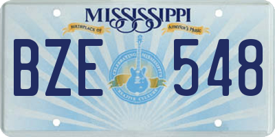MS license plate BZE548