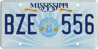 MS license plate BZE556