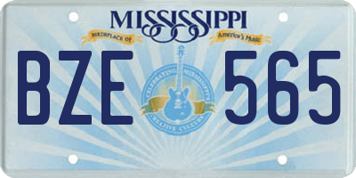 MS license plate BZE565