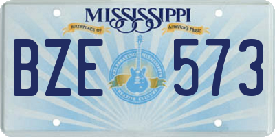 MS license plate BZE573