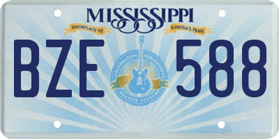MS license plate BZE588