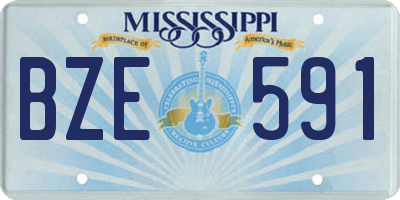 MS license plate BZE591