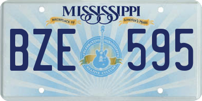 MS license plate BZE595