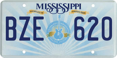 MS license plate BZE620