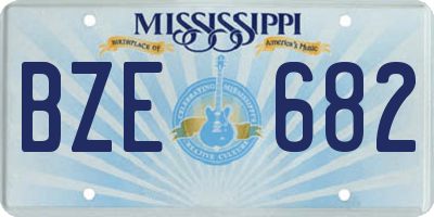MS license plate BZE682