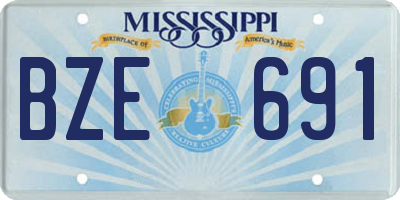 MS license plate BZE691