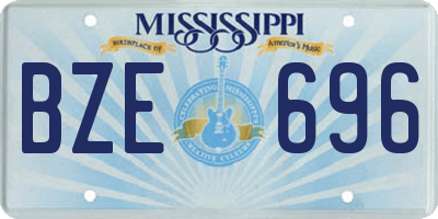 MS license plate BZE696