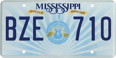 MS license plate BZE710