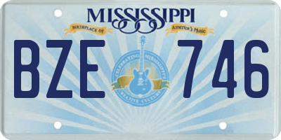 MS license plate BZE746