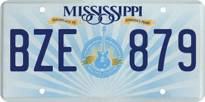 MS license plate BZE879