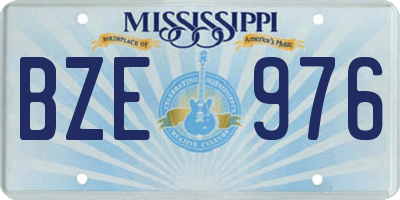MS license plate BZE976