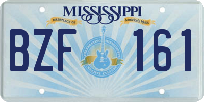 MS license plate BZF161