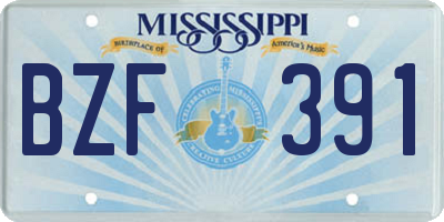 MS license plate BZF391