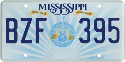 MS license plate BZF395