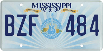 MS license plate BZF484