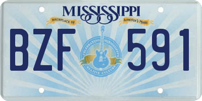 MS license plate BZF591