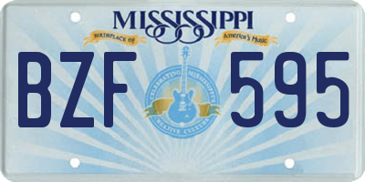 MS license plate BZF595