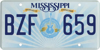 MS license plate BZF659