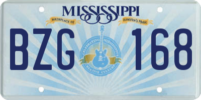 MS license plate BZG168