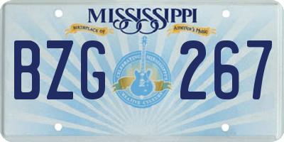 MS license plate BZG267
