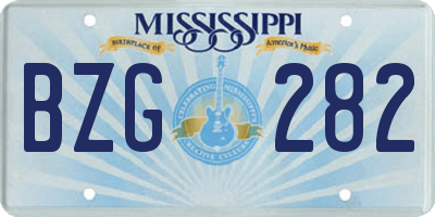 MS license plate BZG282