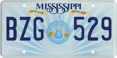 MS license plate BZG529