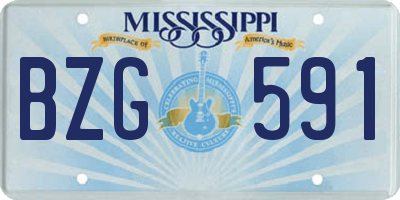 MS license plate BZG591