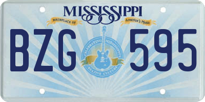 MS license plate BZG595