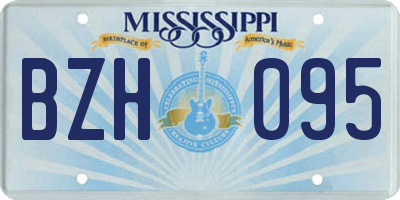 MS license plate BZH095