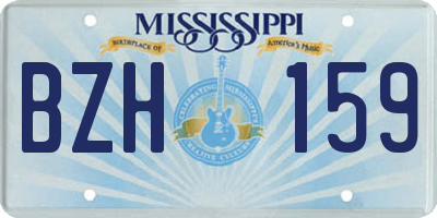 MS license plate BZH159