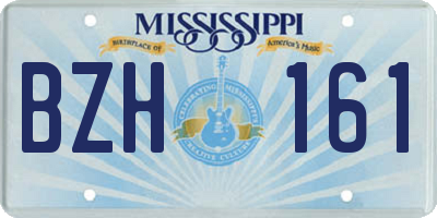 MS license plate BZH161