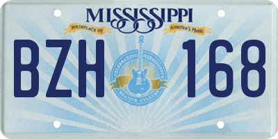 MS license plate BZH168