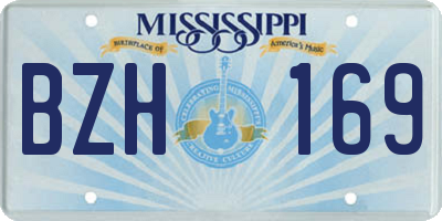 MS license plate BZH169