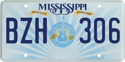 MS license plate BZH306