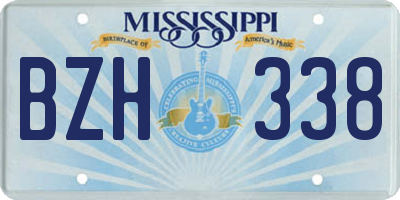 MS license plate BZH338